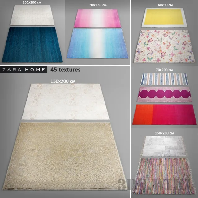decoration - Zara Home Carpet Collection 3D Model