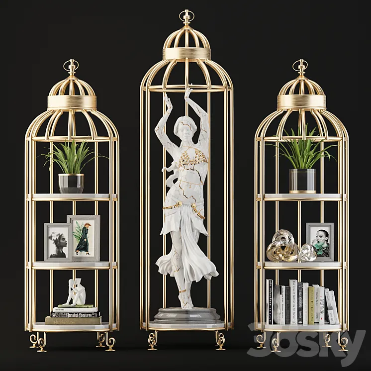 Decorative and plants Set 002- sibel dancer girl 3D Model Free