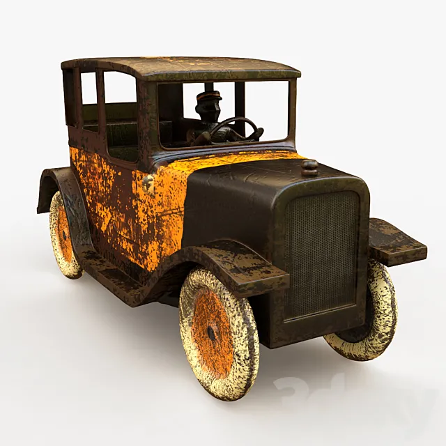 Decorative antique toy taxi 3DModel