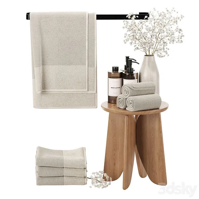 Decorative bathroom set 005 3D Model