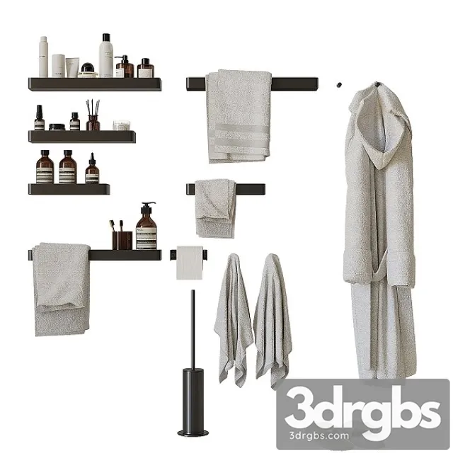 Decorative Bathroom Set 10 3D Model Free