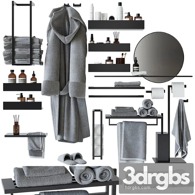 Decorative Bathroom Set 13 4 3D Model Free