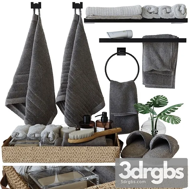 Decorative Bathroom Set 16 3D Model Free