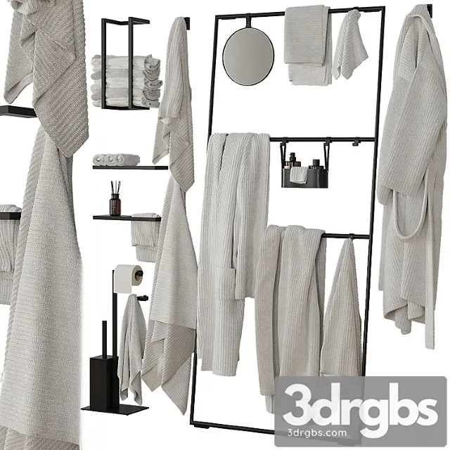 Decorative Bathroom Set 201 pcs 3D Model Free