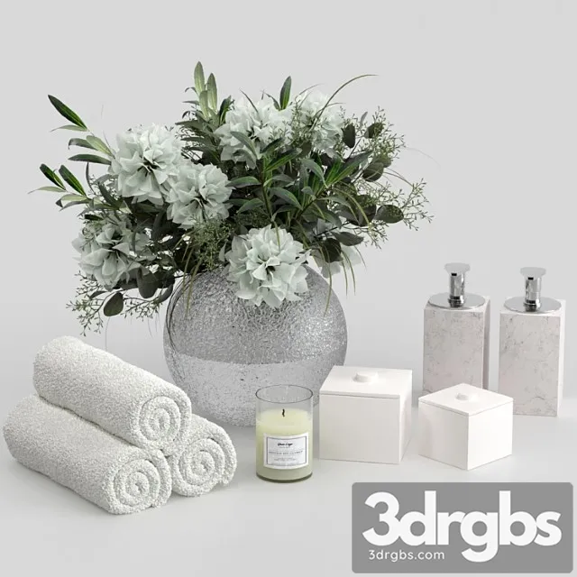 Decorative Bathroom Set 21 3D Model Free