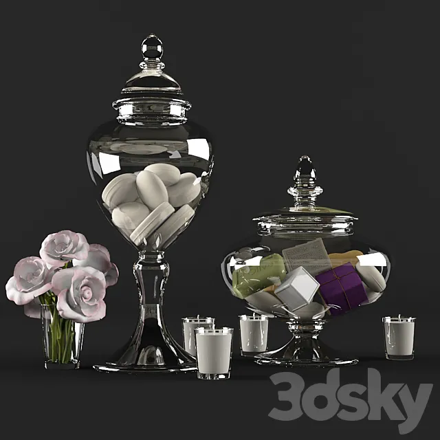 Decorative Bathroom Set 3D Model