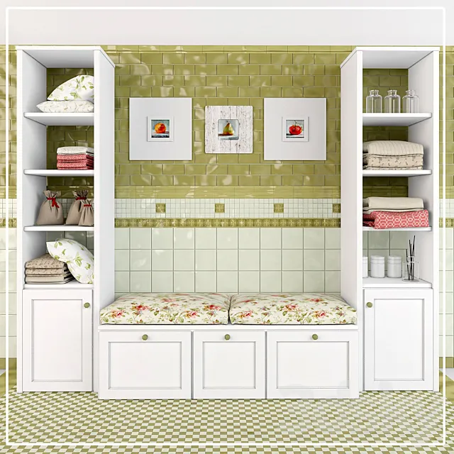 Decorative Bathroom Set 3D Model