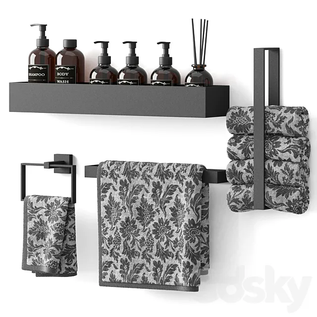 Decorative bathroom set 4 3D Model
