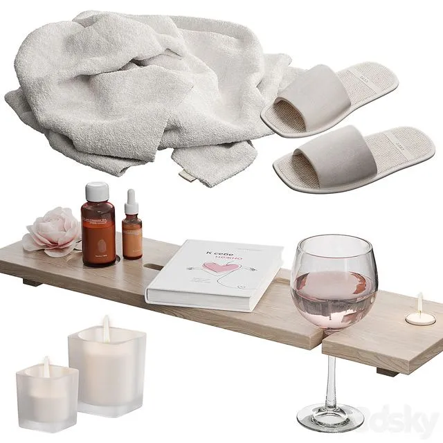 Decorative bathroom set NG4 3D Model