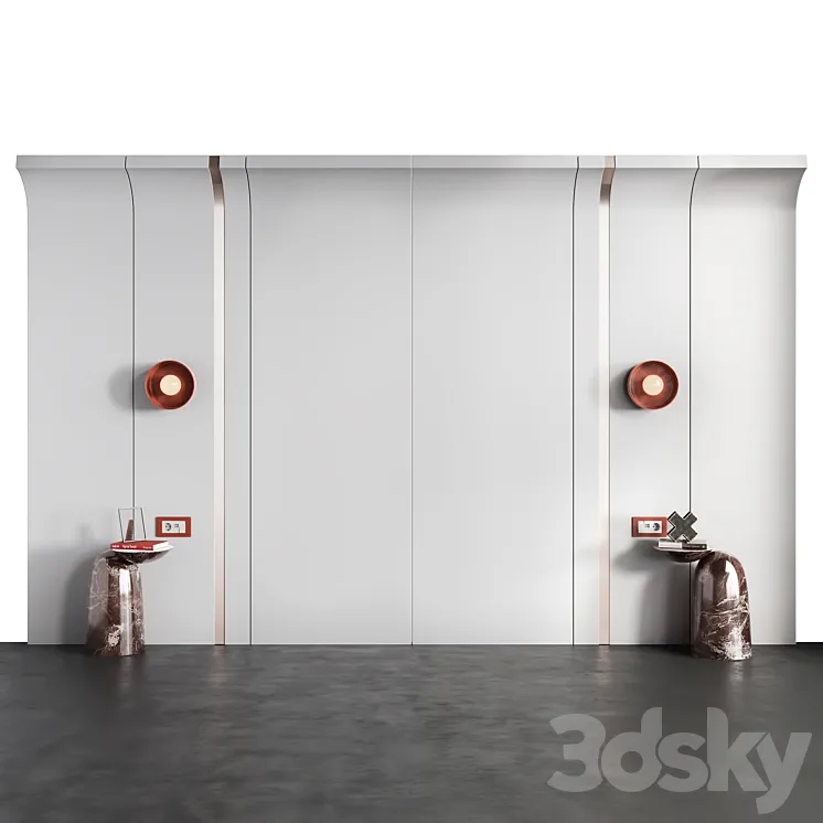 decorative bedroom headboard 3D Model Free