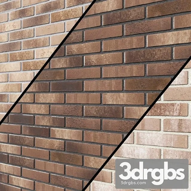 Decorative Brick Clinker Tiles Feldhaus Clinker Brick Wall Brick Masonry 17 3D Model Free