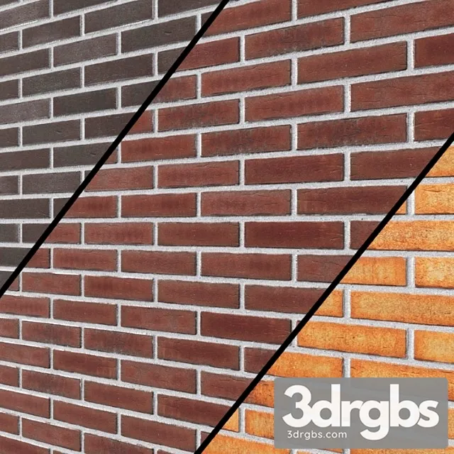 Decorative Brick Clinker Tiles Feldhaus Clinker Brick Wall Brick Masonry 20 3D Model Free