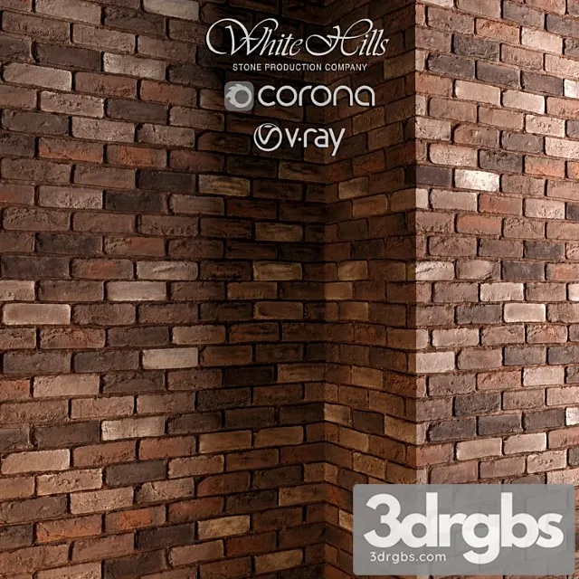 Decorative bricks White Hills 3D Model Free