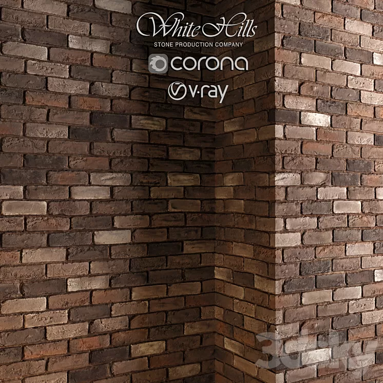 Decorative bricks White Hills 3D Model