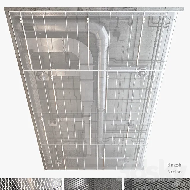 Decorative Ceiling set 01 3DModel