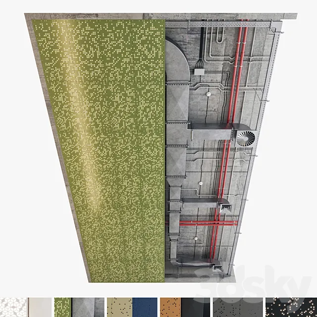 Decorative Ceiling Set 05 3D Model