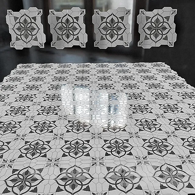 Decorative ceramic tile 3D Model
