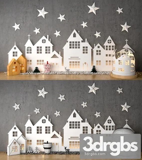Decorative Christams Set 1 3D Model Free
