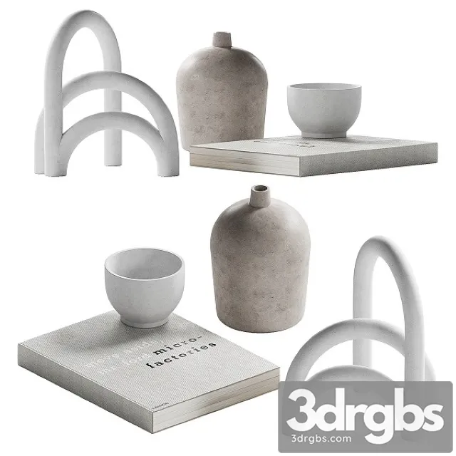 Decorative Coffee Table Set 17 3D Model Free