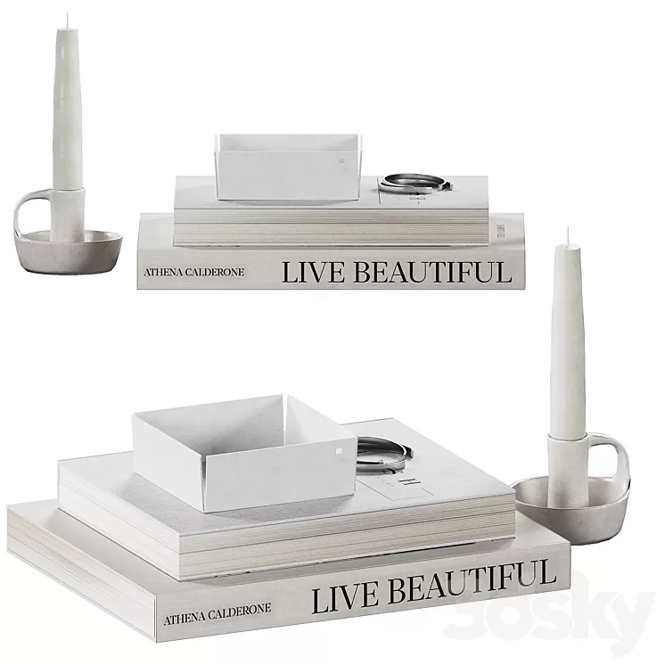Decorative coffee table set 25 3D Model