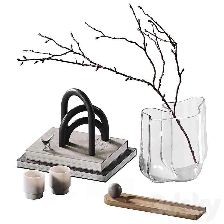 Decorative coffee table set 41 3D Model