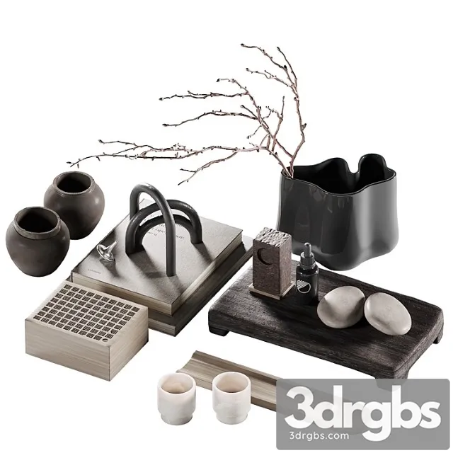 Decorative Coffee Table Set 45 3D Model Free