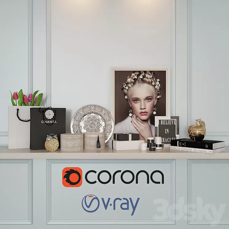 Decorative composition 02 / Decorative set 02 3D Model