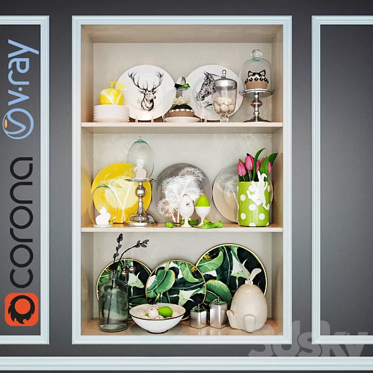 Decorative composition 06 / decorative set 06 3D Model