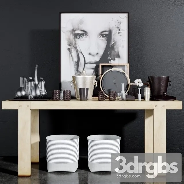 Decorative Console Table 2 3D Model Free