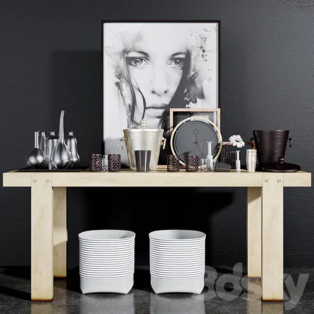 Decorative console table set - 2 Free Download