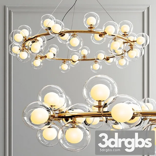 Decorative contemporary chandelier 3D Model Free