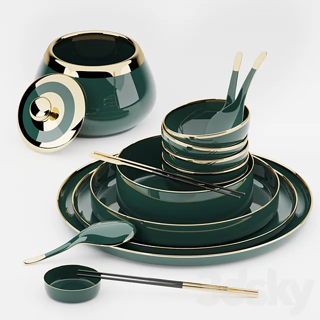 Decorative cookware set 1 NSV 3DModel
