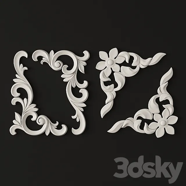 Decorative corner elements. Free Download