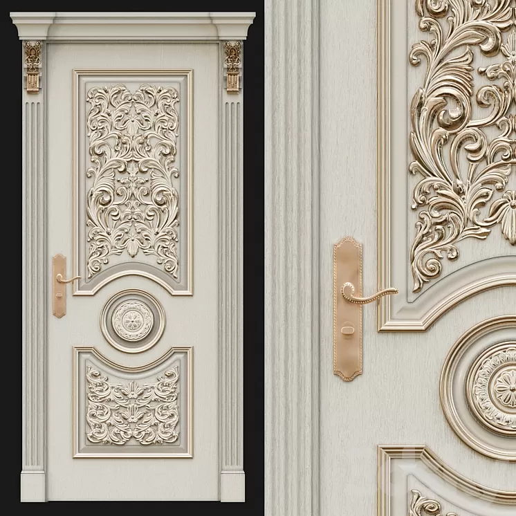 Decorative Door 3D Model Free