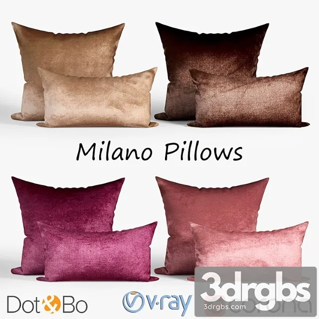 Decorative dot and bo milano. set 038 3D Model Download
