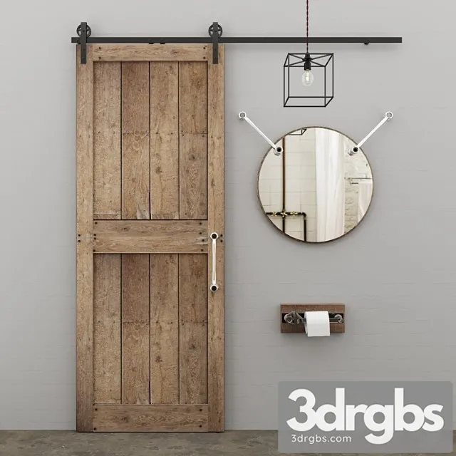 Decorative elements in the style of loft for bathrooms 3D Model Free