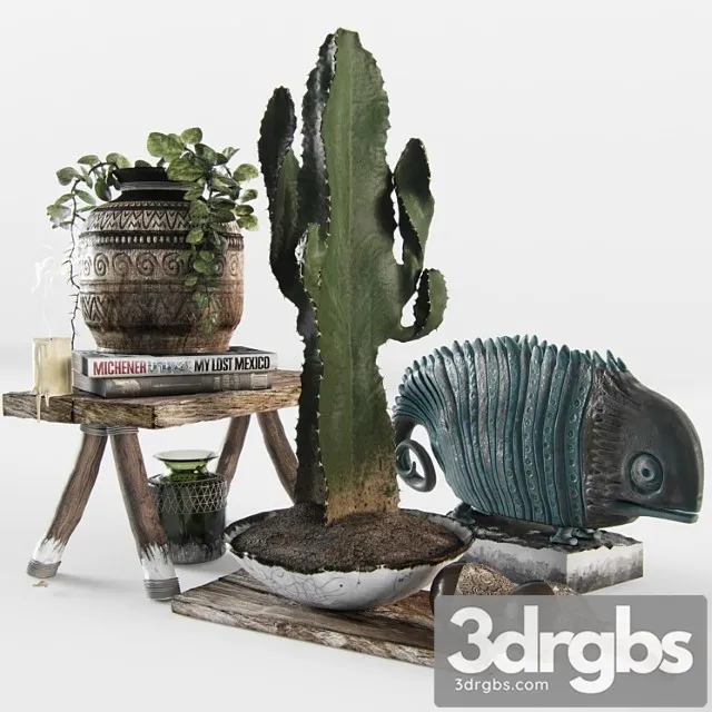 Decorative ethnic set 3D Model Free