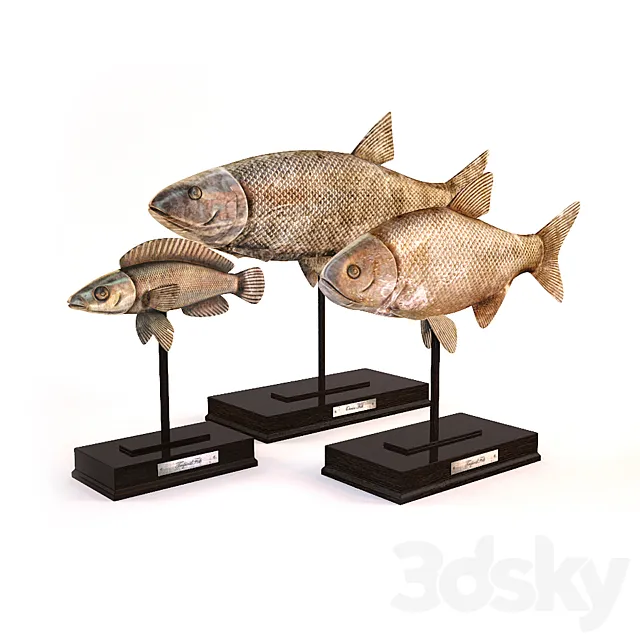 Decorative figurines “fishes” 3D Model