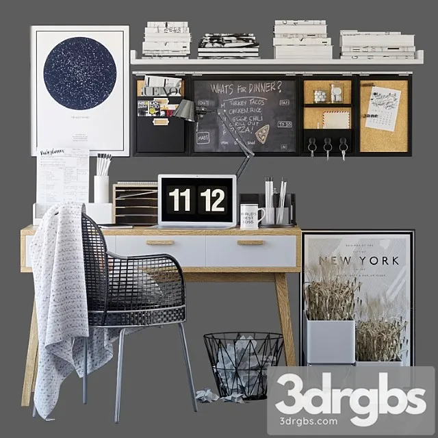 Decorative filling desk 2 2 3D Model Free