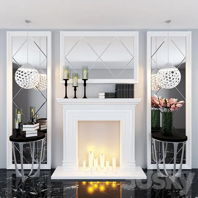 Decorative fireplace 3D Model