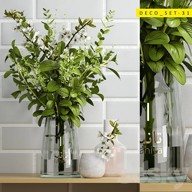 DECORATIVE FLOWER SET 31 3DModel