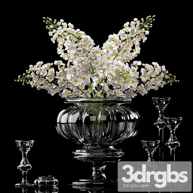 Decorative Flower Vase Set 6 3D Model Free