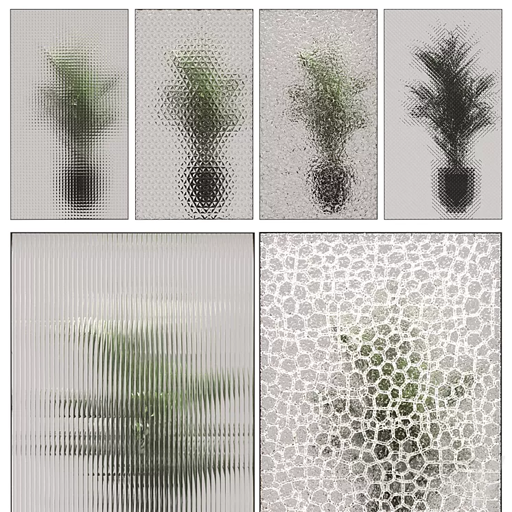 Decorative glass partition 01