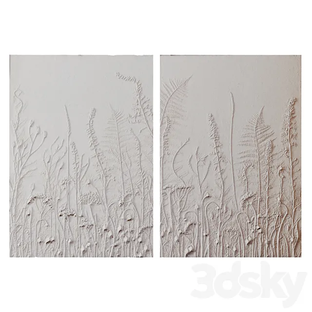 Decorative gypsum panel 9 3D Model