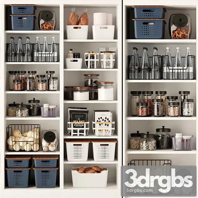 Decorative kitchen set 3 3D Model Free