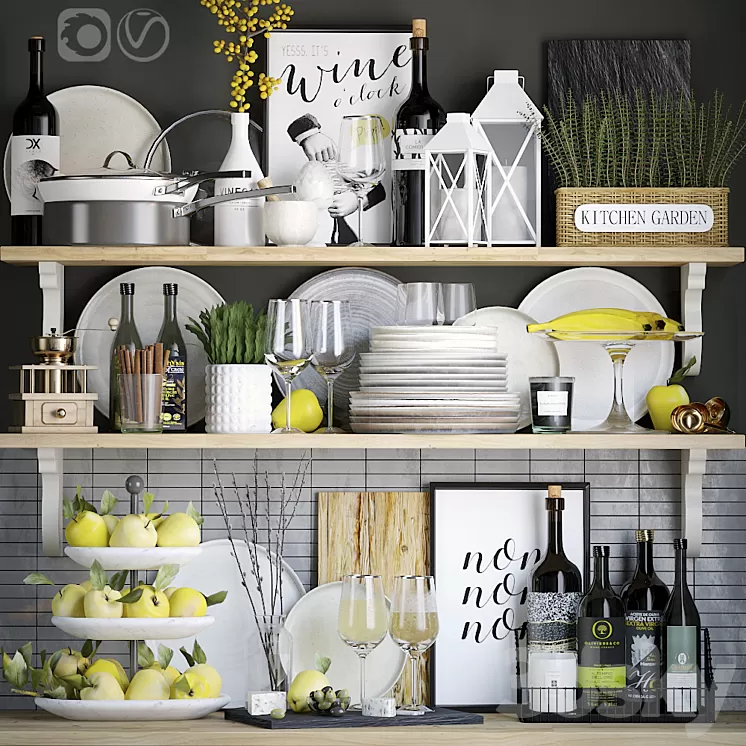 Decorative Kitchen Set 3 3D Model