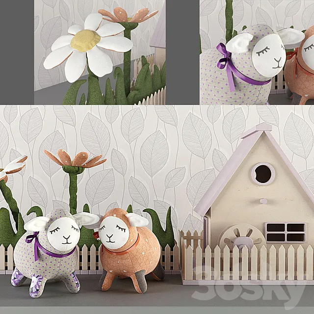 Decorative lamb Children 3D Model