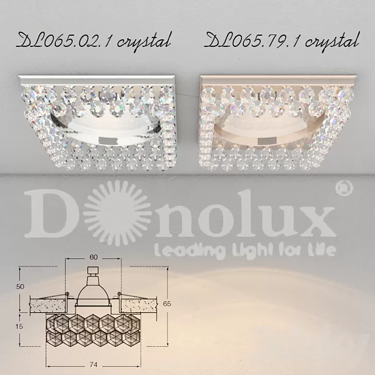 Decorative lamps and glass 3D Model