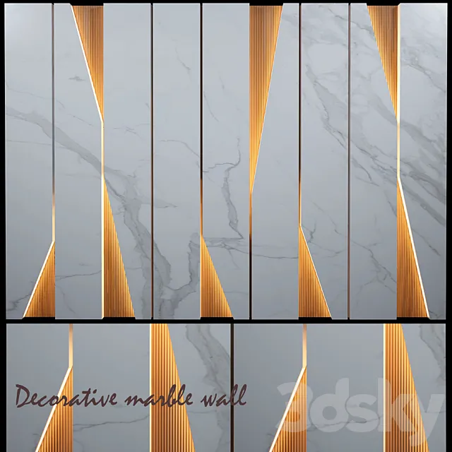 Decorative marble wall 3DModel
