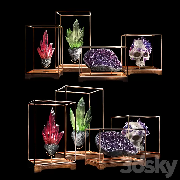 decorative mineral stones 3D Model